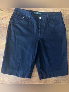 Lauren Ralph Lauren Women’s Black Bermuda Stretch Shorts